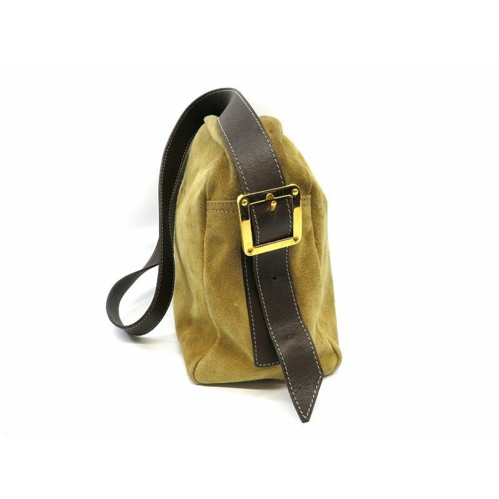 LOEWE suede shoulder bag brown logo leather - Picture 3 of 11